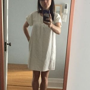 A.P.C. (APC) WHITE JACQUARD SHIFT DRESS